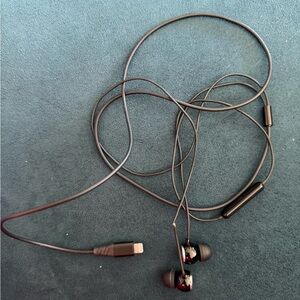 Black Wired Earbuds with Lightning Connector